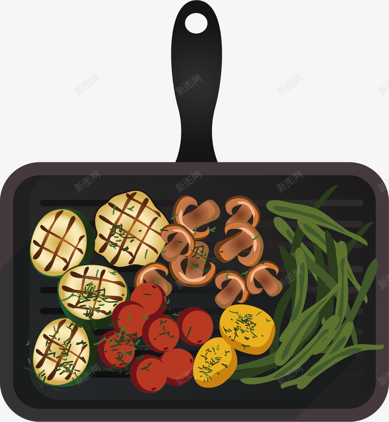 火锅食材png免抠素材_新图网 https://ixintu.com 卡通 手绘 水彩 火锅 蔬菜 食材 食物 香菇