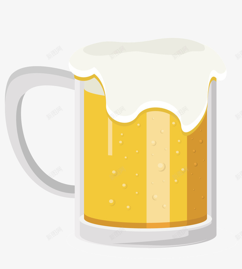 一杯装满啤酒的杯子png免抠素材_新图网 https://ixintu.com 促销 冰山 冰爽夏日 扎啤 酒吧 酒杯 酒水 饮料