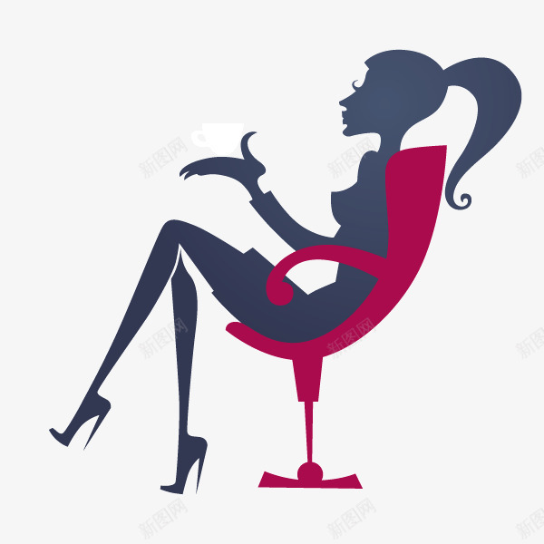 女性剪影女强人专业矢量图ai免抠素材_新图网 https://ixintu.com 专业 剪影 女强人 女性 矢量图