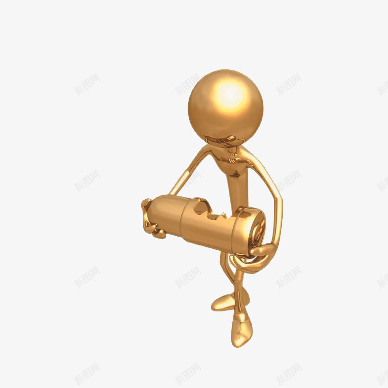 装饰黄金雕塑png免抠素材_新图网 https://ixintu.com 装饰素材 黄金雕塑