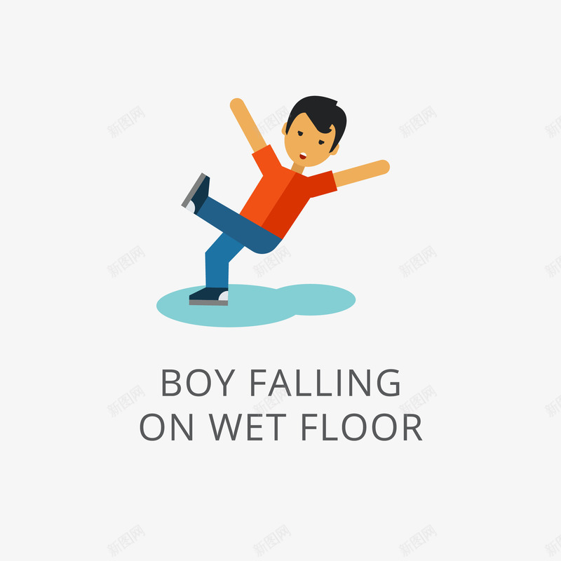 溜冰摔倒的男孩矢量图eps免抠素材_新图网 https://ixintu.com 人跌倒 卡通男孩 小男孩 摔倒跌倒 溜冰 男孩 矢量图 红色 红色衣服 蓝色 蓝色的裤子 踩空男子