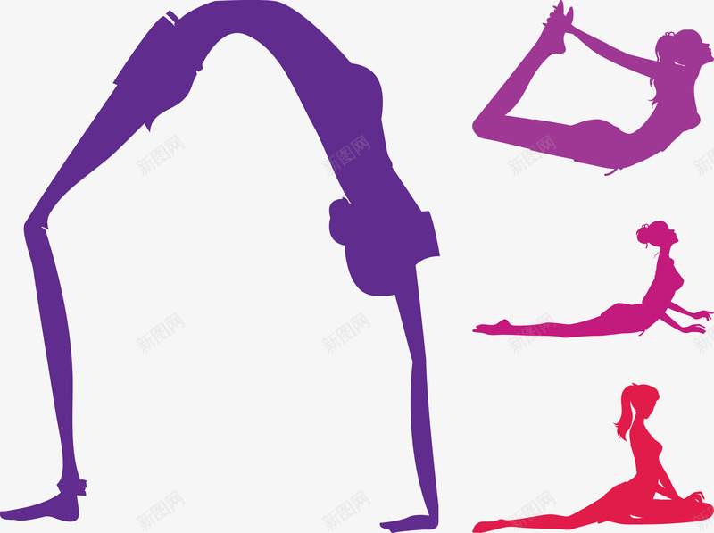 女性拉筋剪影png免抠素材_新图网 https://ixintu.com 女性 女性剪影 女性拉筋