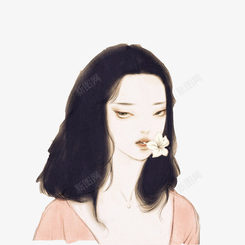 古风女性人物色彩画psd免抠素材_新图网 https://ixintu.com 女性 彩绘 水彩画 美丽