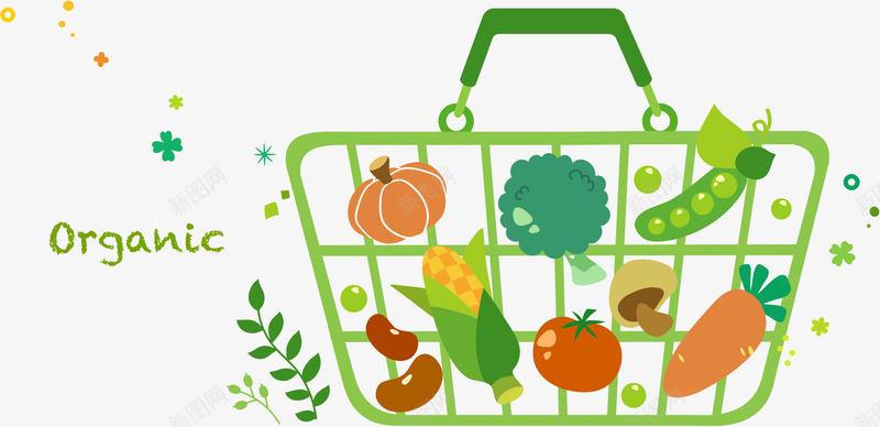 卡通超市篮子蔬菜矢量图ai免抠素材_新图网 https://ixintu.com 篮子 蔬菜 蔬菜卡通 超市卡通 超市素材 矢量图