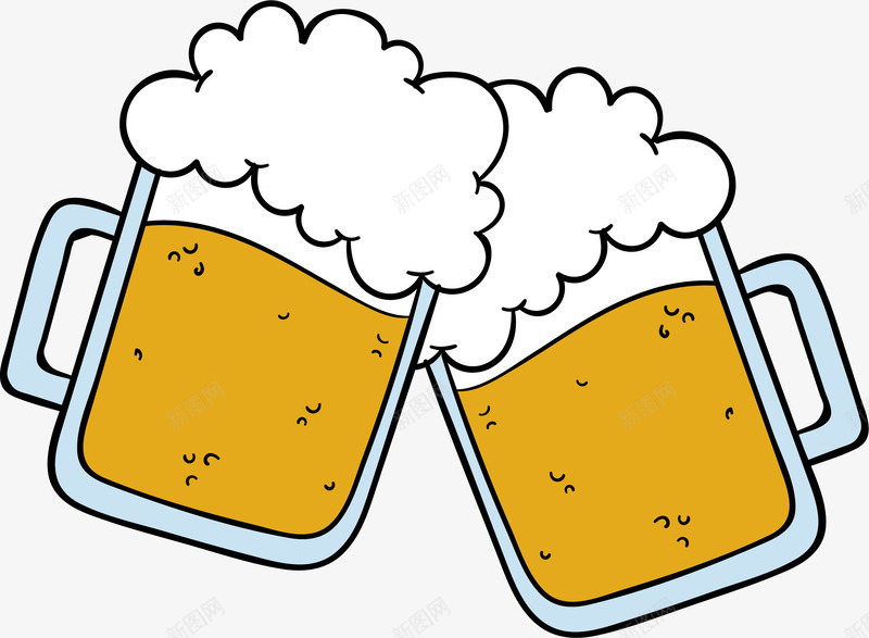手绘啤酒图标矢量图ai_新图网 https://ixintu.com 啤酒 图标 手绘 矢量图