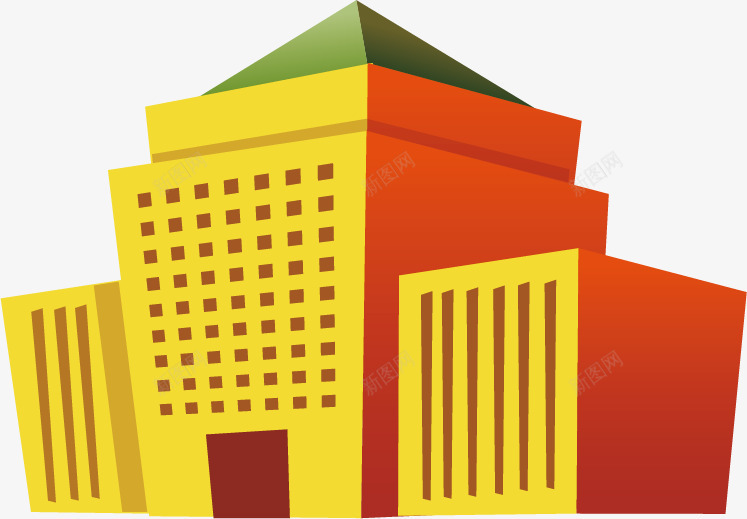 现代企业造型png免抠素材_新图网 https://ixintu.com 卡通素材 商务金融 房地产 现代造型 黄金屋