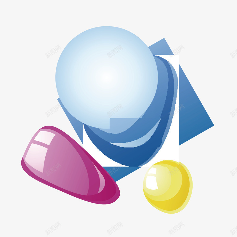 色块图标png_新图网 https://ixintu.com 图标 渐变 炫丽 缤纷 色块
