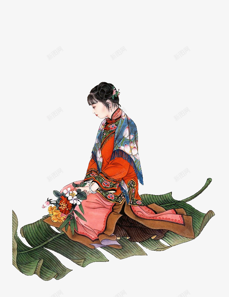 中国古代女子png免抠素材_新图网 https://ixintu.com 中国风 传统 古风 女性