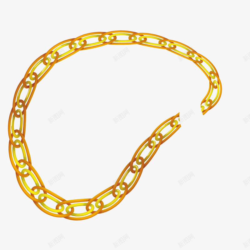 黄金项链质感png免抠素材_新图网 https://ixintu.com 质感 项链 黄金 黄金矢量 黄金项链