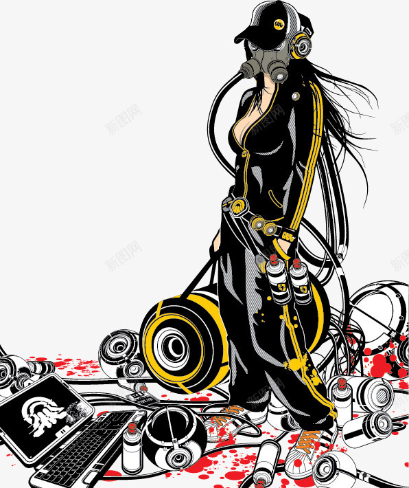漫画女性潮流元素png免抠素材_新图网 https://ixintu.com 女人 女性 漫画 漫画女 潮流 设计 黑暗