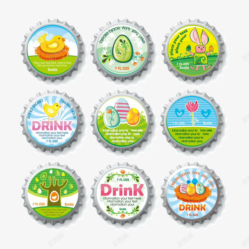 五彩缤纷酒瓶盖png免抠素材_新图网 https://ixintu.com 五彩缤纷 卡通 啤酒 啤酒帽 啤酒瓶盖 拼接 瓶盖 盖子 酒瓶盖 酒盖 饮料盖