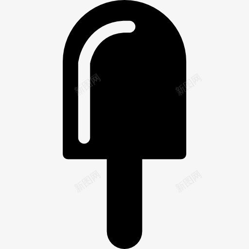 冰淇淋棒的剪影图标png_新图网 https://ixintu.com 冰淇淋棒 甜 糖果 食品 鸡腿