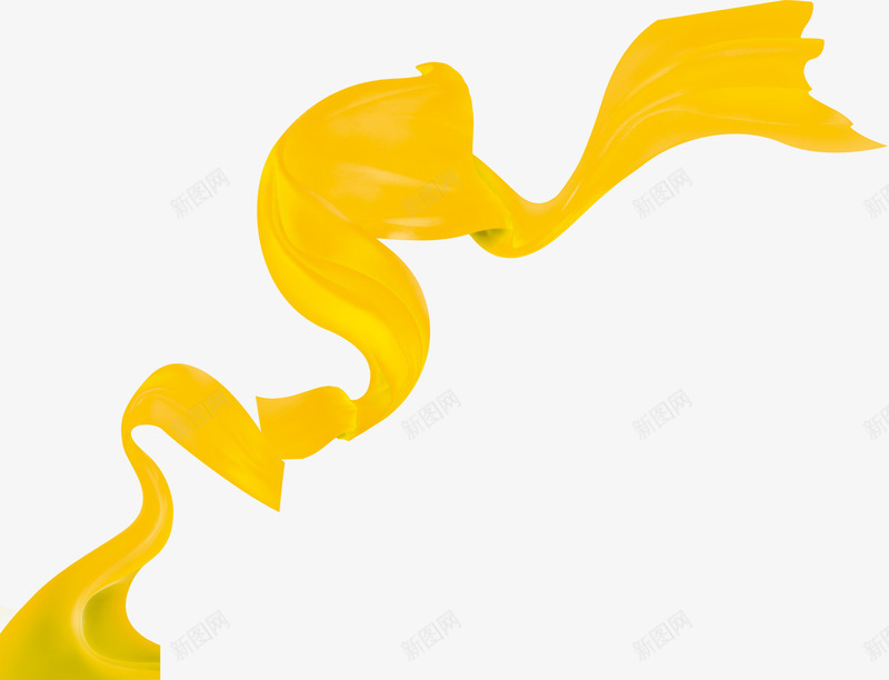 卡通手绘黄金彩带png免抠素材_新图网 https://ixintu.com 喜迎国庆 彩带 节日促销 装饰图案 黄彩带 黄金彩带
