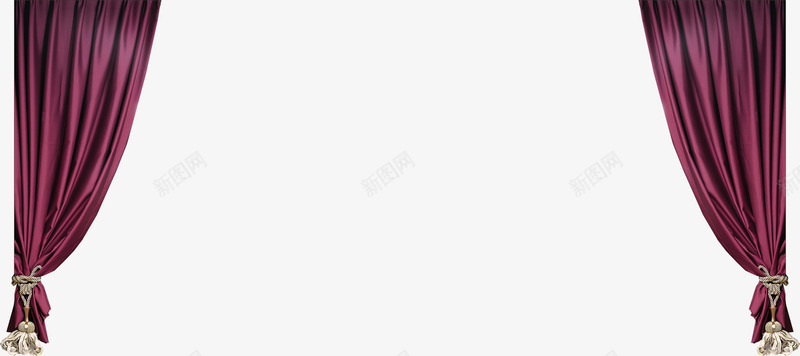紫色卡通手绘帷幕舞台png免抠素材_新图网 https://ixintu.com 卡通 帷幕 紫色 舞台