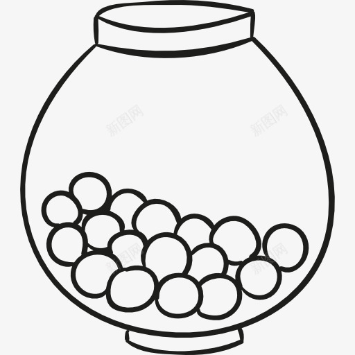 糖球图标png_新图网 https://ixintu.com 点心 球 甜 糖果 食品
