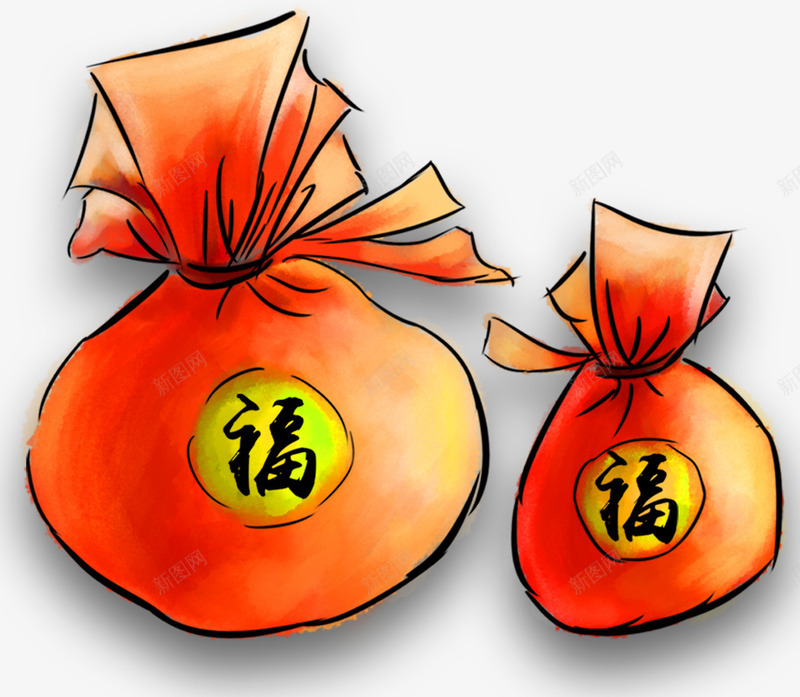 新年手绘福袋装饰图案png免抠素材_新图网 https://ixintu.com 卡通手绘 新年 新年装饰 礼品福袋 福袋 装饰图案