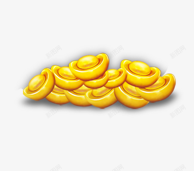 金豆子png免抠素材_新图网 https://ixintu.com 新年素材 金子 黄金