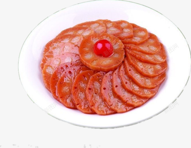 熟蒸糯米藕png免抠素材_新图网 https://ixintu.com 樱桃 糯米 蒸食 藕片 香甜