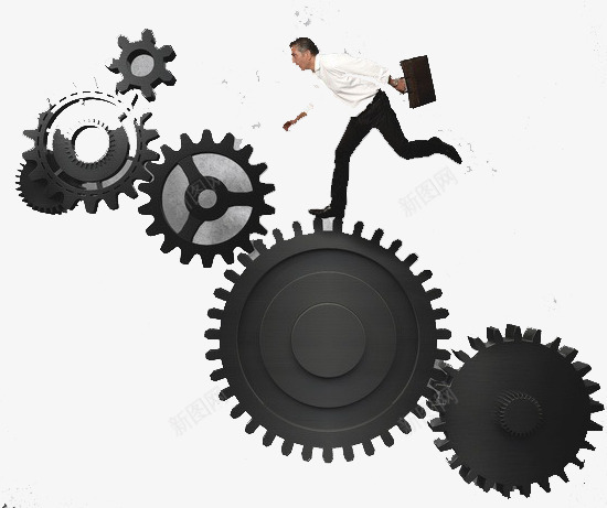 人在齿轮上跑png免抠素材_新图网 https://ixintu.com 人在齿轮上跑图片 机械 齿轮 齿轮运转