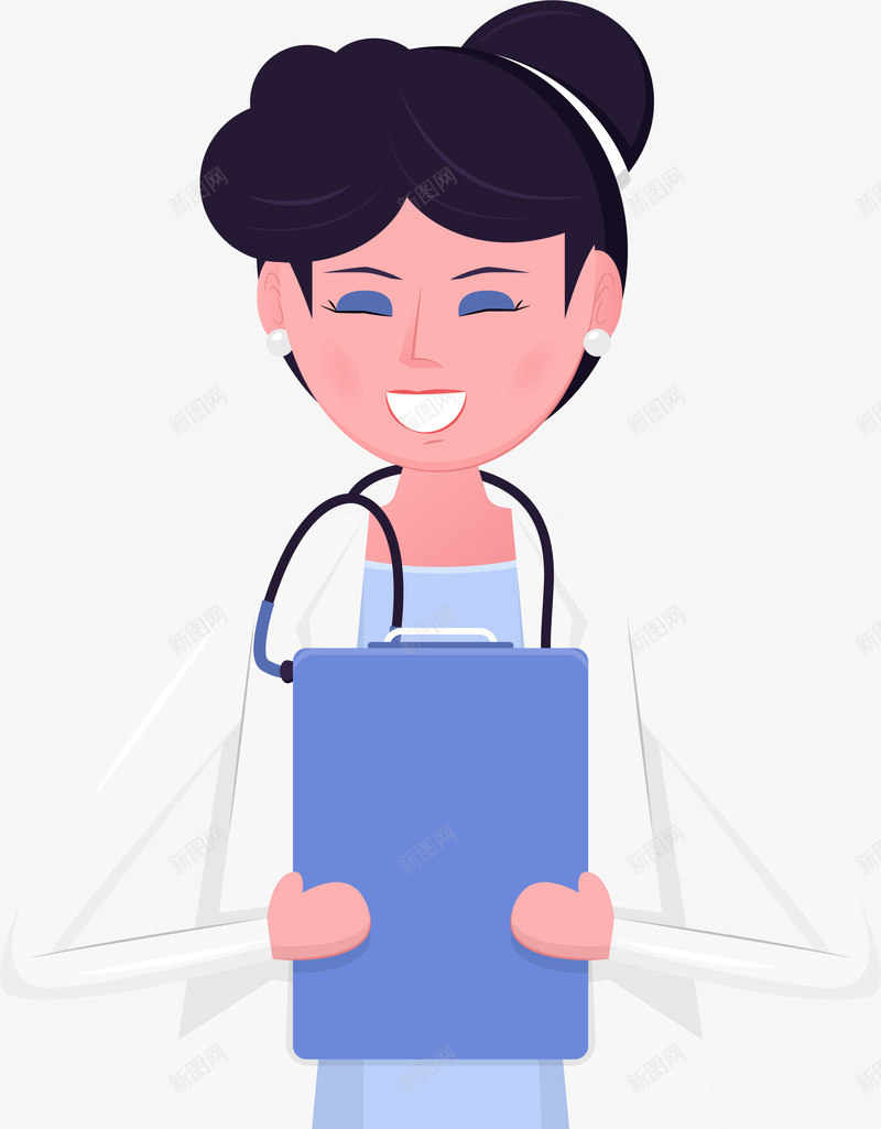 是卡通护士矢量图ai免抠素材_新图网 https://ixintu.com 人物 医务 医务工作人员 医学 医生 医疗 卡通 女性 护士 漂亮护士 男性 矢量图 职工