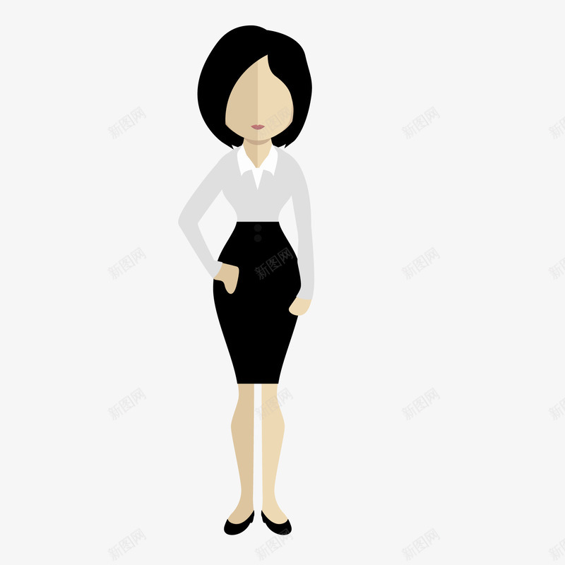卡通都市白领女性矢量图ai免抠素材_新图网 https://ixintu.com 人物设计 卡通 女性 白领 职业人物 都市 矢量图