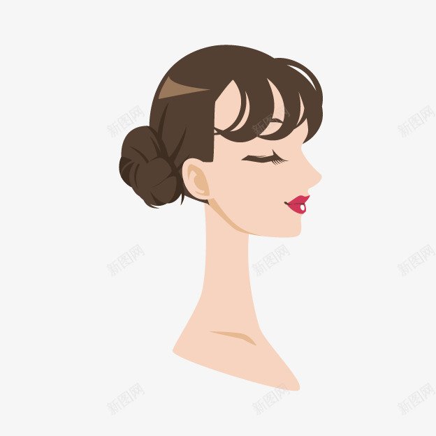 女性发型png免抠素材_新图网 https://ixintu.com 动漫 卡通女孩 卡通女性 发型展示 发型模特 可爱女孩 女孩 女性 女性发型 女性模特 手绘女孩