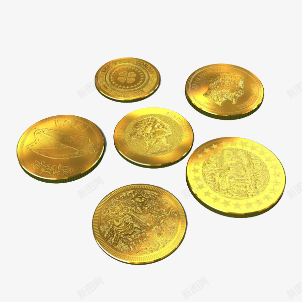 黄金金币图png免抠素材_新图网 https://ixintu.com 免抠图 素材 金币 黄金
