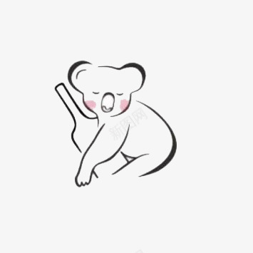 抱着啤酒瓶的考拉png免抠素材_新图网 https://ixintu.com 啤酒瓶 手绘 抱着啤酒瓶的考拉 线条