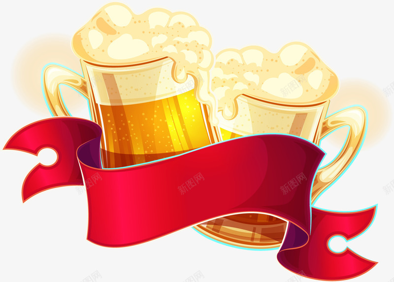卡通啤酒节文化装饰png免抠素材_新图网 https://ixintu.com 一杯啤酒 啤酒城 啤酒杯 啤酒泡沫 啤酒节文化 小麦啤酒 酒液 青岛啤酒节
