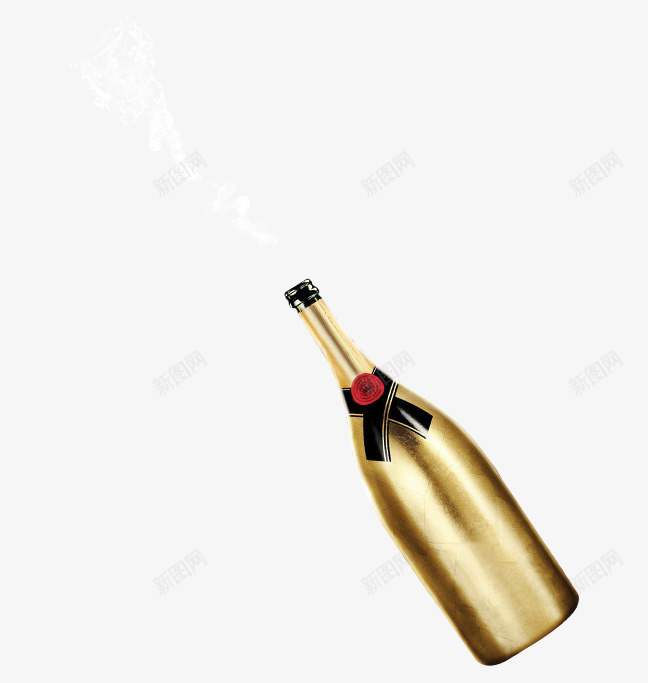 金啤酒瓶子png免抠素材_新图网 https://ixintu.com 啤酒 瓶子 酒瓶子 金瓶子