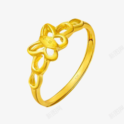 周大福蝴蝶黄金戒指png免抠素材_新图网 https://ixintu.com 产品实物 周大福 珠宝首饰 蝴蝶足金 黄金戒指