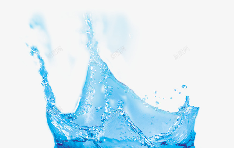 蓝色喷溅的水纹png免抠素材_新图网 https://ixintu.com 喷溅的水 水纹 波浪 蓝色水纹