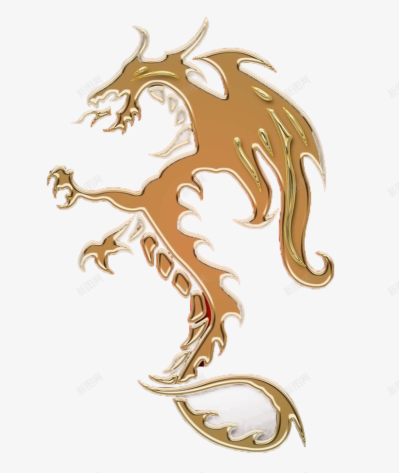金属光泽飞龙图标png_新图网 https://ixintu.com 网页设计图标 翅膀 金色 飞龙 飞龙在天