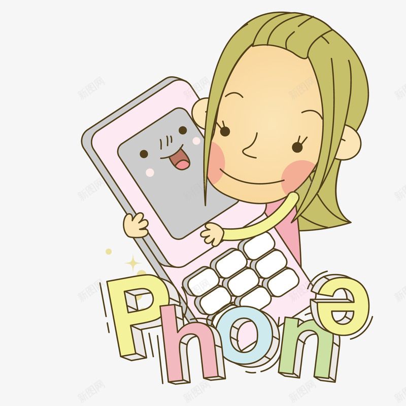 抱着苹果手机的女子png免抠素材_新图网 https://ixintu.com 女子 手机 苹果 苹果手机