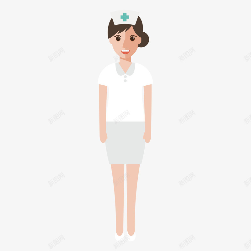 卡通丸子头女护士矢量图ai免抠素材_新图网 https://ixintu.com 丸子头 卡通 卡通女性形象 卡通护士 女护士 护士矢量 矢量图