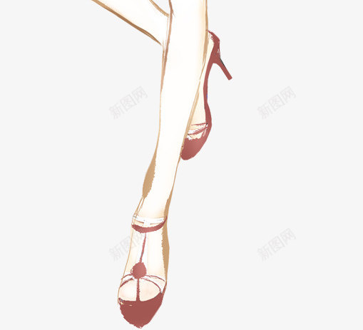 手绘女性优雅插画美女png免抠素材_新图网 https://ixintu.com 优雅 女性 插画 美女