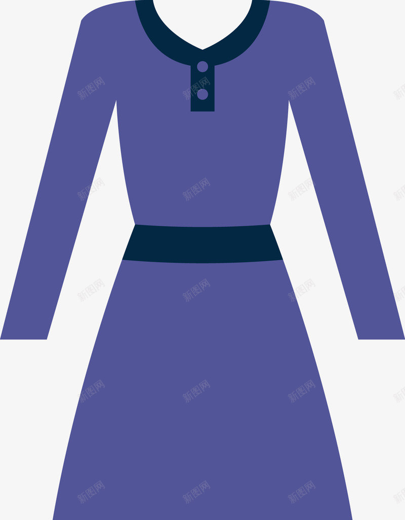 卡通蓝色长裙png免抠素材_新图网 https://ixintu.com 女性服饰 女装 服装 真丝连衣裙 真丝长裙 裙子 连衣裙 长裙