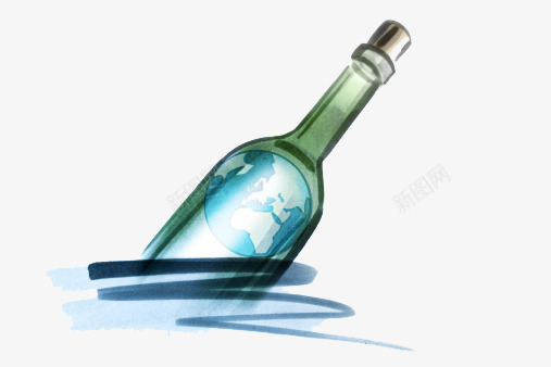 手绘啤酒瓶psd免抠素材_新图网 https://ixintu.com 发酵 啤酒瓶 酒类 饮料