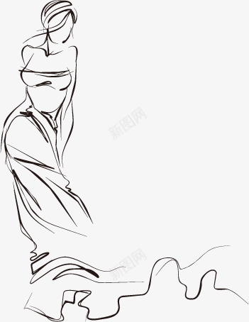 手绘素描合成女性人物造型png免抠素材_新图网 https://ixintu.com 人物 合成 女性 素描 造型