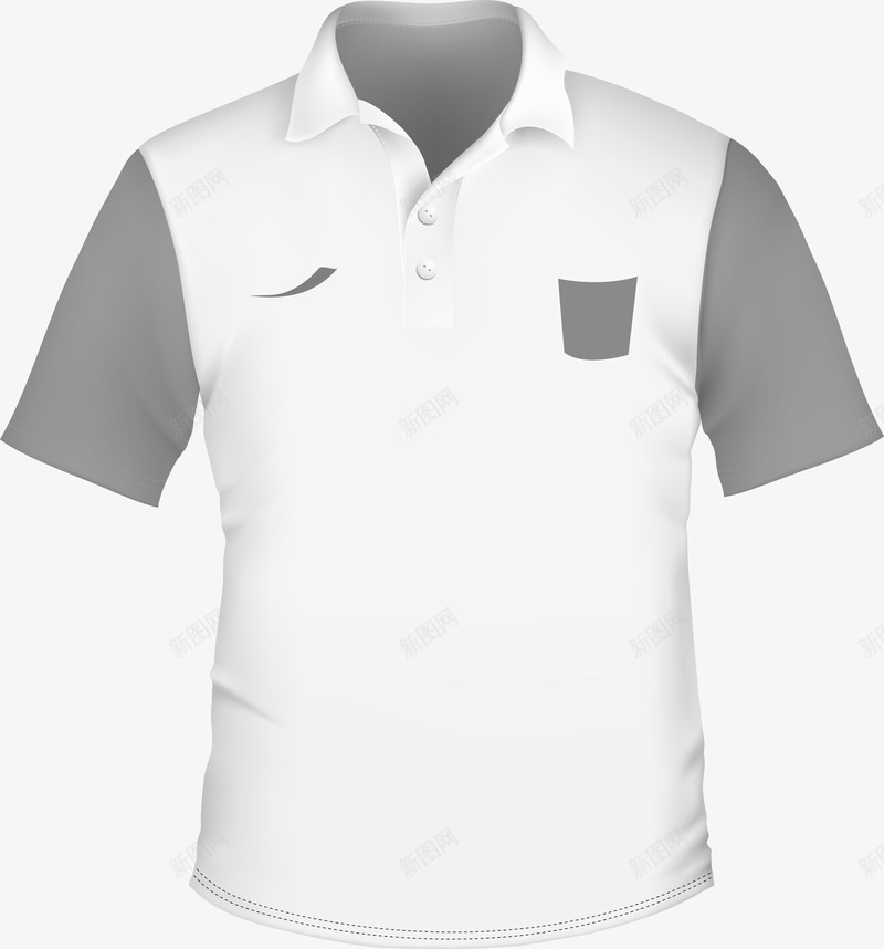 白色翻领衣服矢量图eps免抠素材_新图网 https://ixintu.com 休闲服装 创意翻领t恤 创意翻领t恤矢量图 半袖 印花 时尚t恤 服装设计 矢量图 短袖t恤 翻领 翻领T恤 翻领休闲