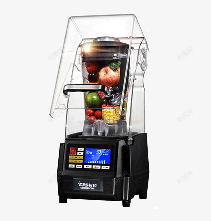 翻盖破壁料理机png免抠素材_新图网 https://ixintu.com 产品实物 小番茄 料理机 智能 破壁机 苹果