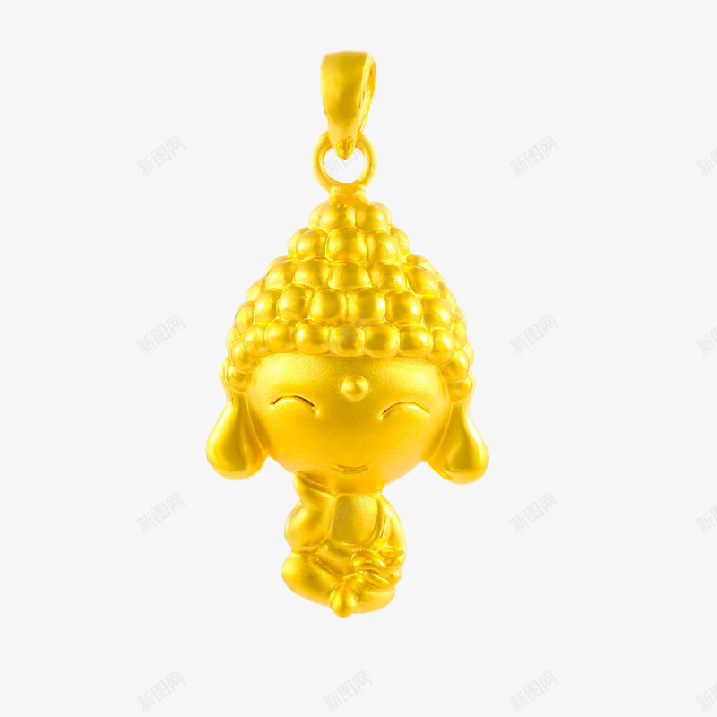 金佛像吊坠png免抠素材_新图网 https://ixintu.com 坠子 金吊坠 金饰品 黄金
