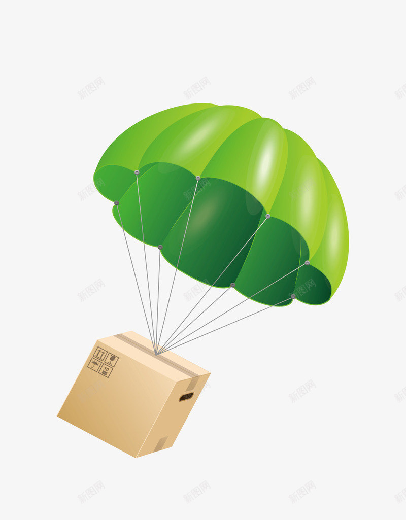 蓝色降落伞png免抠素材_新图网 https://ixintu.com 促销 活动 礼品 礼物 降落伞