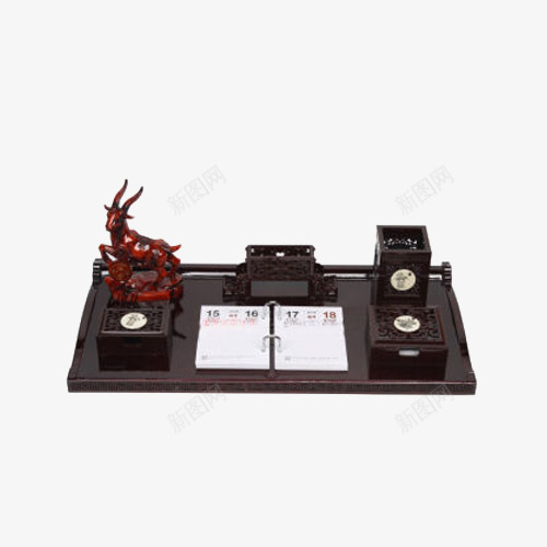 木质仿木台历架png免抠素材_新图网 https://ixintu.com 产品实物 商务礼品办公摆件 多功能记事台历 木台