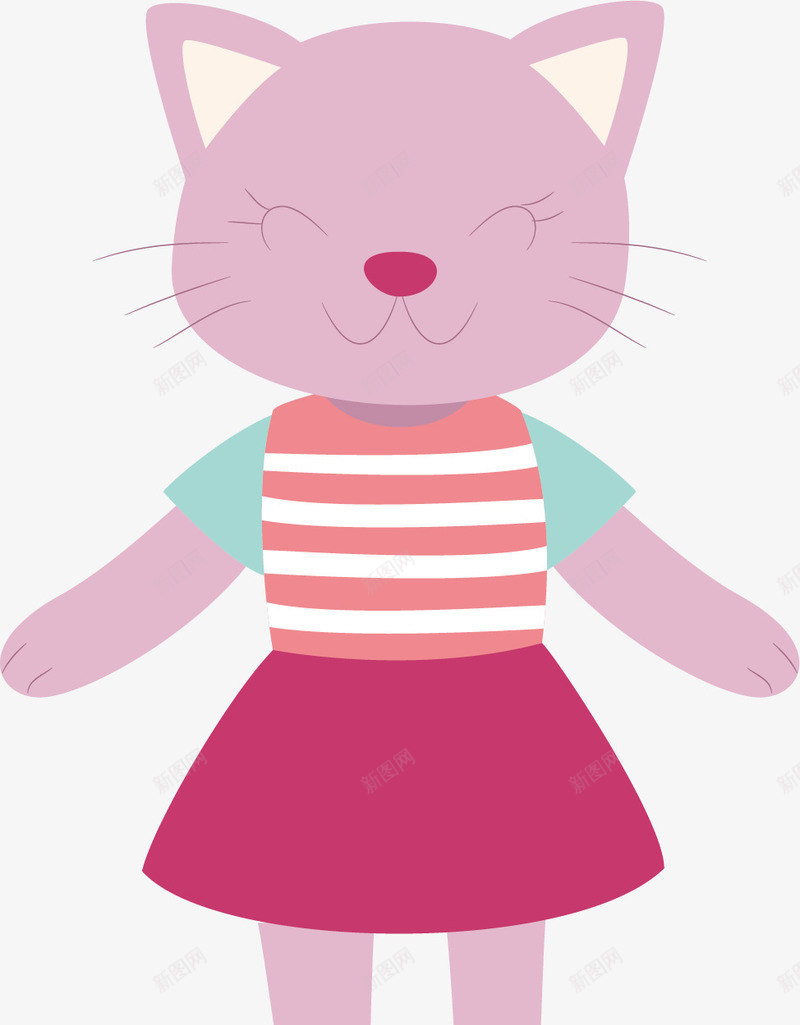 穿衣服的母猫矢量图ai免抠素材_新图网 https://ixintu.com 动漫 动物 小可爱 小猫 穿衣服 胡须 矢量图