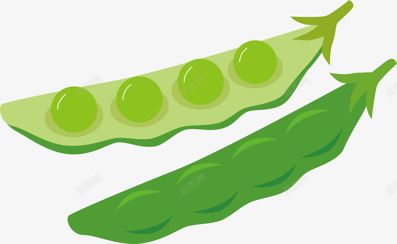 手绘卡通绿色豌豆荚png免抠素材_新图网 https://ixintu.com 卡通豌豆荚 果实 果蔬 绿色豌豆荚 蔬菜 豆子 豌豆荚
