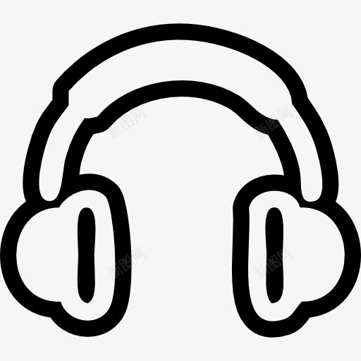 耳机的轮廓图标png_新图网 https://ixintu.com 工具 概述 符号 糖果 耳机 轮廓 音乐 音响