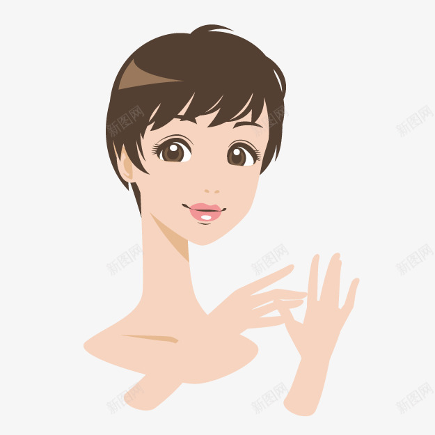 短发女孩png免抠素材_新图网 https://ixintu.com 动漫 卡通女孩 卡通女性 发型展示 发型模特 可爱女孩 女孩 女性 女性发型 女性模特 手绘女孩