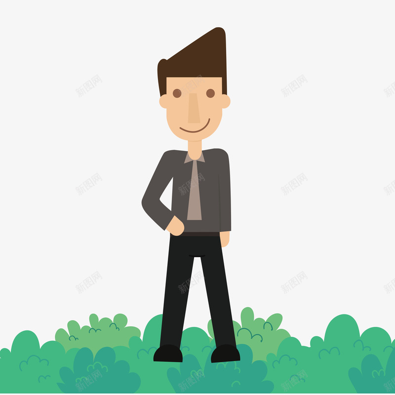 卡通手绘人物男性青年矢量图ai免抠素材_新图网 https://ixintu.com 上班 人 人物 商务人士 女性 工作人员 工作的人 拼贴 插画 活力 男性 男性青年 经理 老板 青年 矢量图