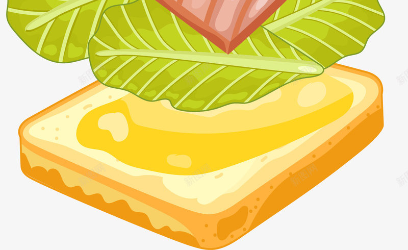 卡通三明治png免抠素材_新图网 https://ixintu.com 免抠PNG 新鲜蔬菜 火腿三明治 绿色 美食 西方食物 西红柿